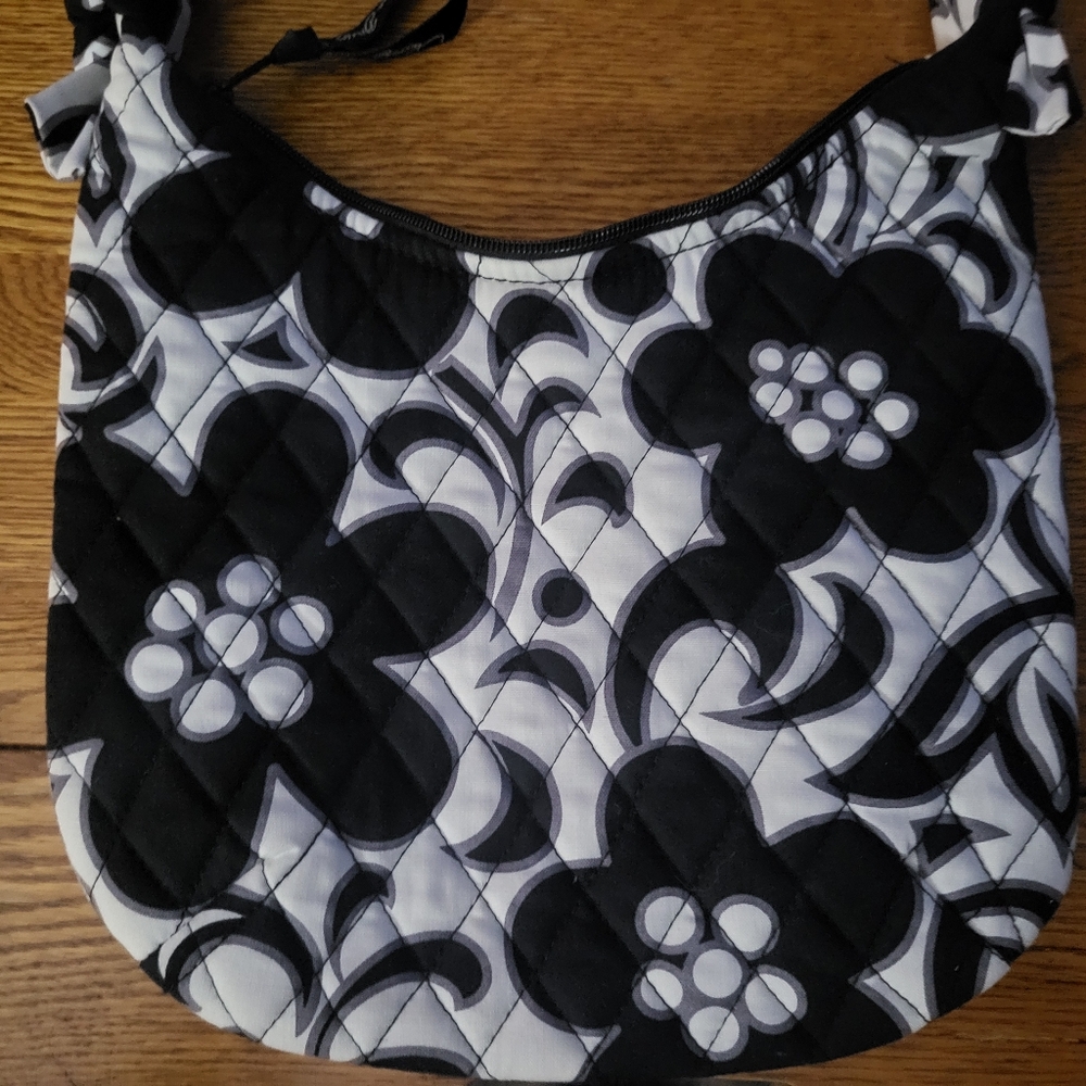 Black and White Quilted Shoulder Bag